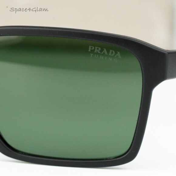 NEW Prada Linea Rossa PS05YS DG006U Black Dark Green Rectangle Unisex Sunglasses - Picture 4 of 8